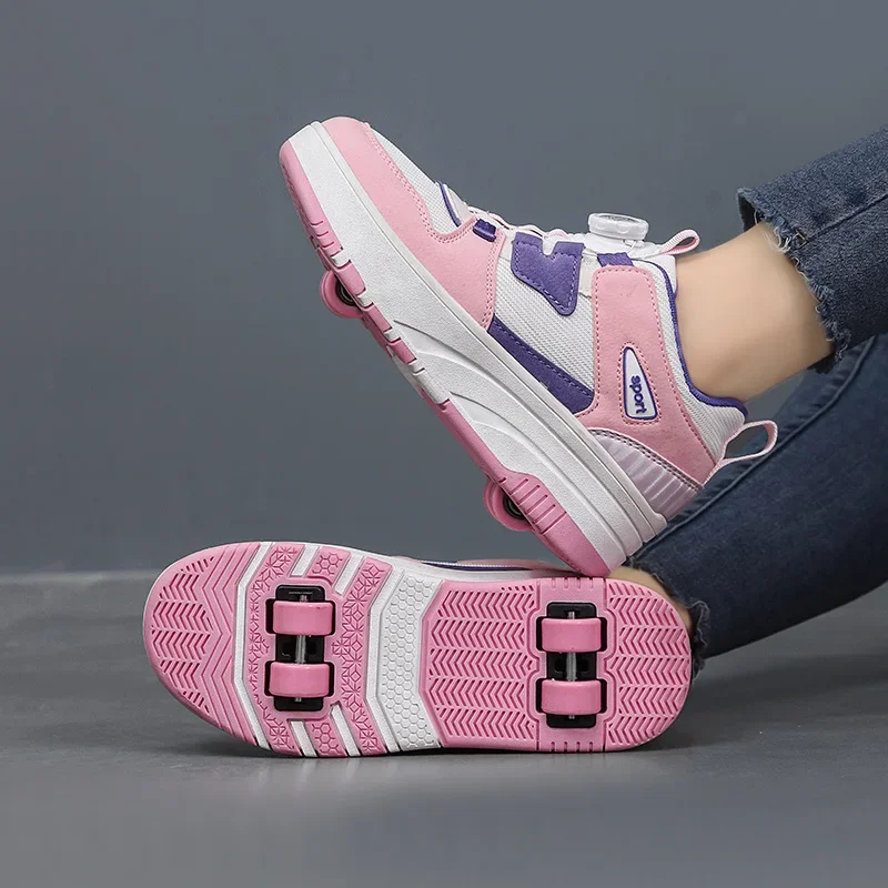 Women's Sneaker with 4 Wheels Racing Roller Skate Shoes Children's 2-in-1 Removable Roller Skating Shoes for Skating and Parkour
Women's Sneaker with 4 Wheels Racing Roller Skate Shoes Children's 2-in-1 Removable Roller Skating Shoes for Skating and Parkour