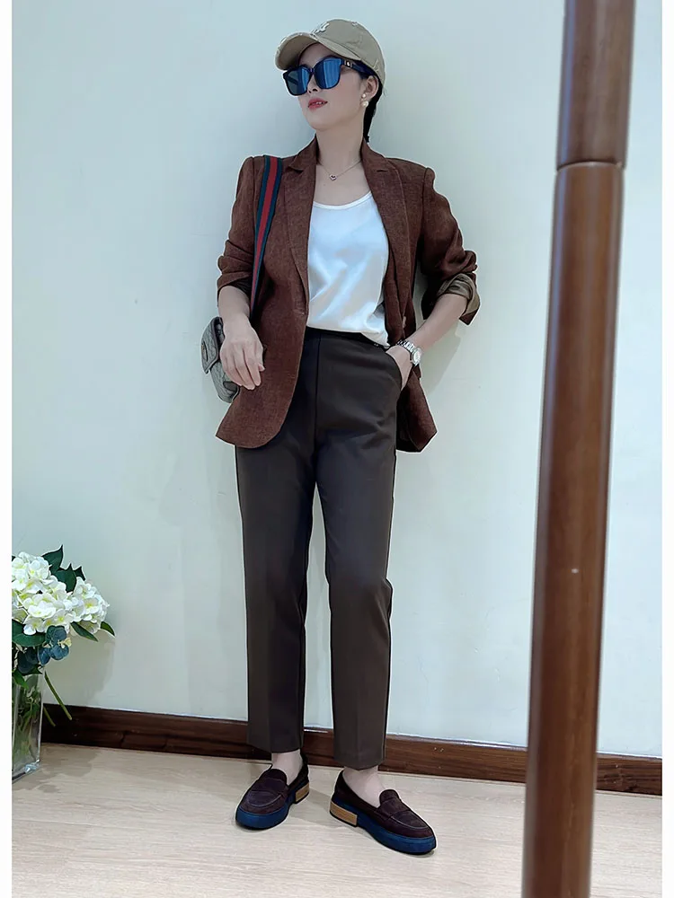 Повседневный костюм из девяти предметов, брюки, женские с эластичной резинкой на талии, прямая длина, весна-осень, сезонная мода, средняя талия
Повседневный костюм из девяти предметов, брюки, женские с эластичной резинкой на талии, прямая длина, весна-осень, сезонная мода, средняя талия