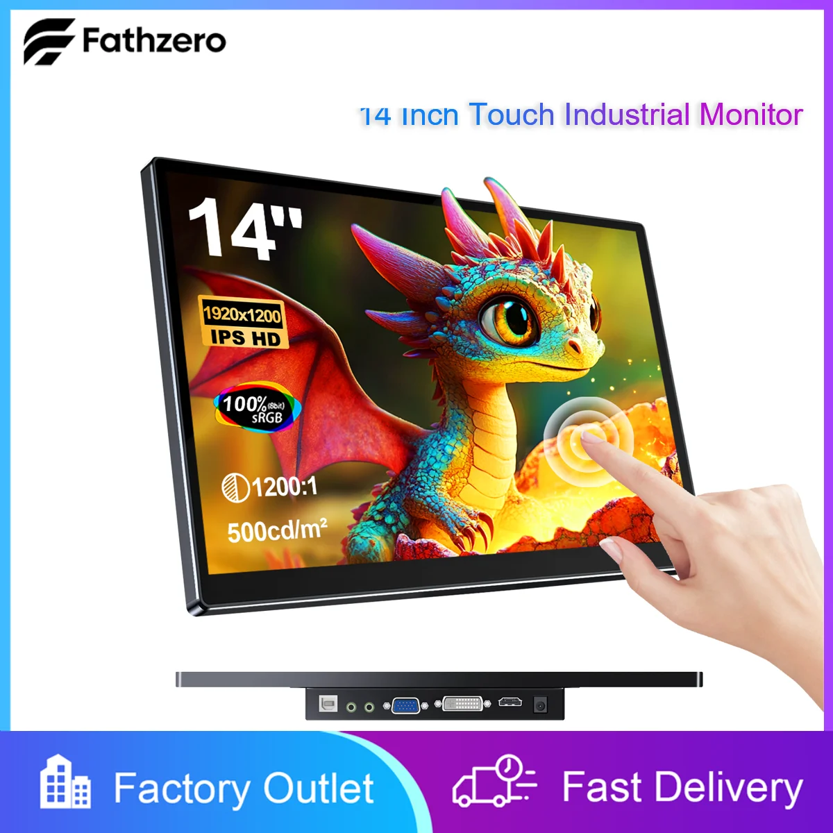 FHD 1920x1200 14 Inch Portable Touch Monitor IPS Display VGA HDMI USB Ports Gaming Extended Screen For PC Laptop Mobile Phone TV
FHD 1920x1200 14 Inch Portable Touch Monitor IPS Display VGA HDMI USB Ports Gaming Extended Screen For PC Laptop Mobile Phone TV