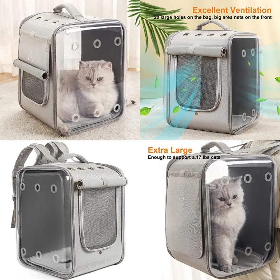 Cat Backpack Carrier Large Pet Backpack Carrier, 17lbs Load-Bearing Ventilated Design Dog Backpack Carrier for Small Dogs, Stur
Cat Backpack Carrier Large Pet Backpack Carrier, 17lbs Load-Bearing Ventilated Design Dog Backpack Carrier for Small Dogs, Stur