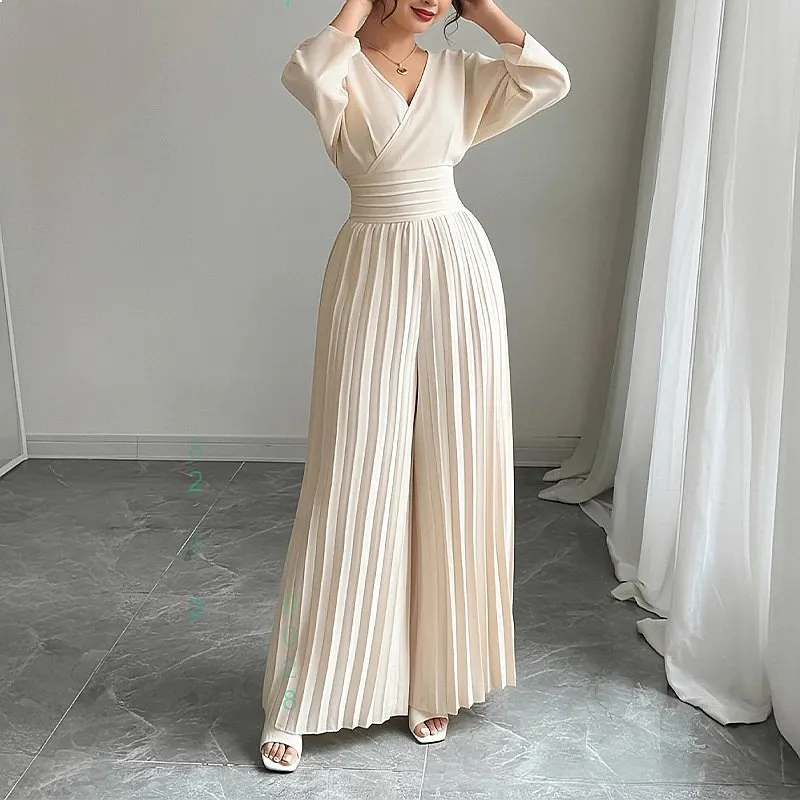 Women's Jumpsuit Summer Casual Solid High Waist Wide Leg Pleated Overall Pants Playsuit
Women's Jumpsuit Summer Casual Solid High Waist Wide Leg Pleated Overall Pants Playsuit
