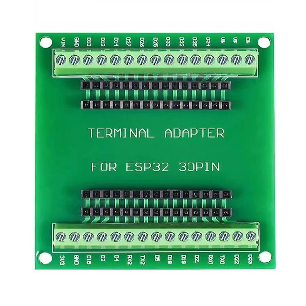Новая плата расширения ESP32, 30-контактная коммутационная плата GPIO, совместимая с 30-контактной платой разработки ESP32
Новая плата расширения ESP32, 30-контактная коммутационная плата GPIO, совместимая с 30-контактной платой разработки ESP32