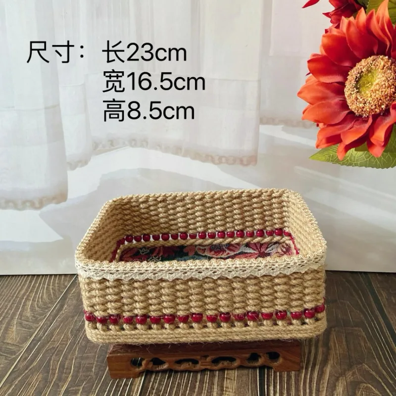 Oil painting style retro flower hand-woven storage basket snack storage jacquard fabric box desktop
Oil painting style retro flower hand-woven storage basket snack storage jacquard fabric box desktop