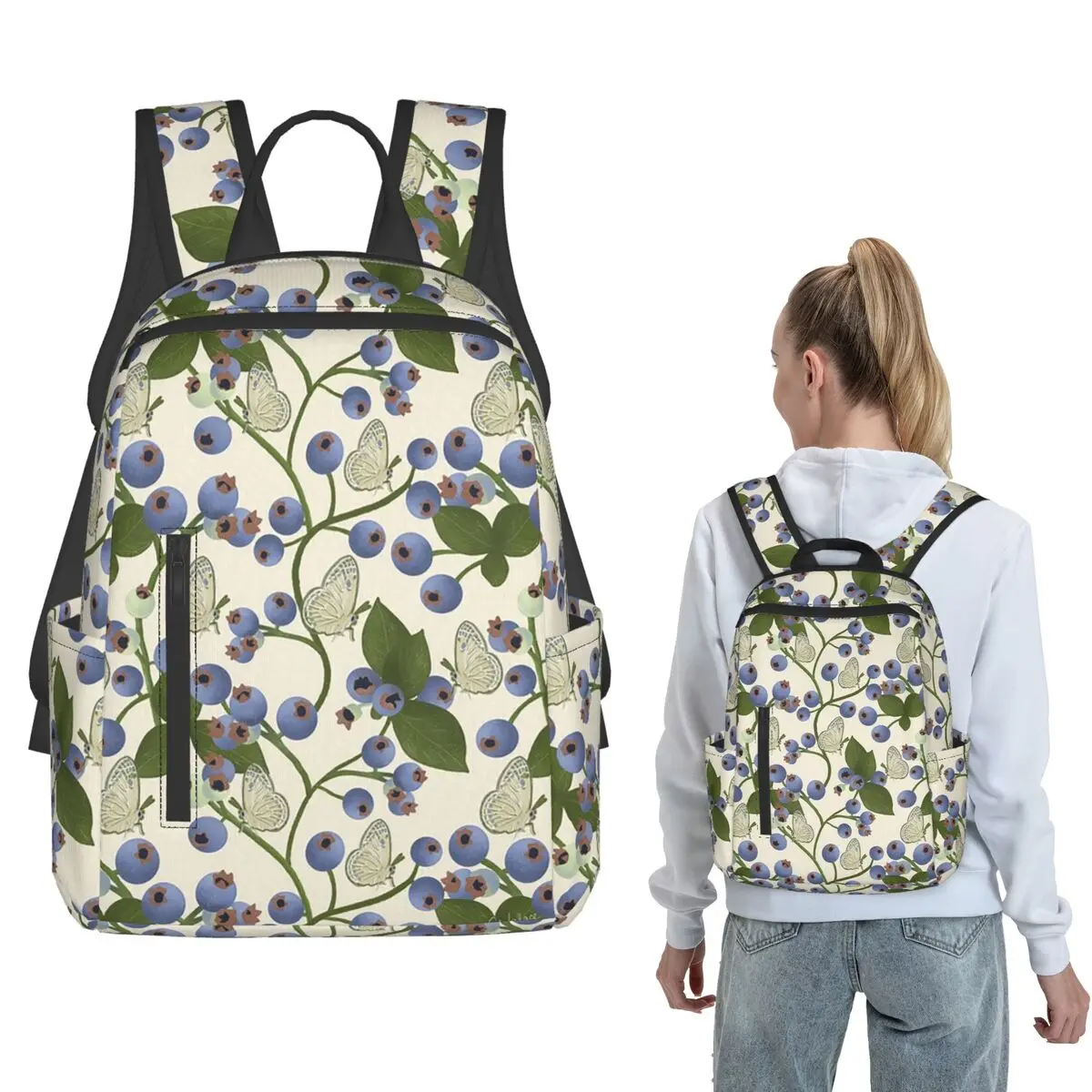 Aesthetic Botanical Blueberry With Leaf Backpack Large Capacity Children BookBag School Bag Shoulder Bags for Men Women
Aesthetic Botanical Blueberry With Leaf Backpack Large Capacity Children BookBag School Bag Shoulder Bags for Men Women