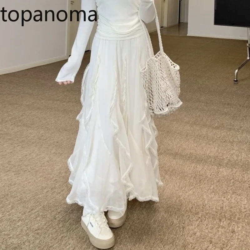 Topanoma Irregular Skirts Women Spring Fashion Ruffles Patchwork French Style Chic Solid Elegant Stretch Long Skirt Female
Topanoma Irregular Skirts Women Spring Fashion Ruffles Patchwork French Style Chic Solid Elegant Stretch Long Skirt Female