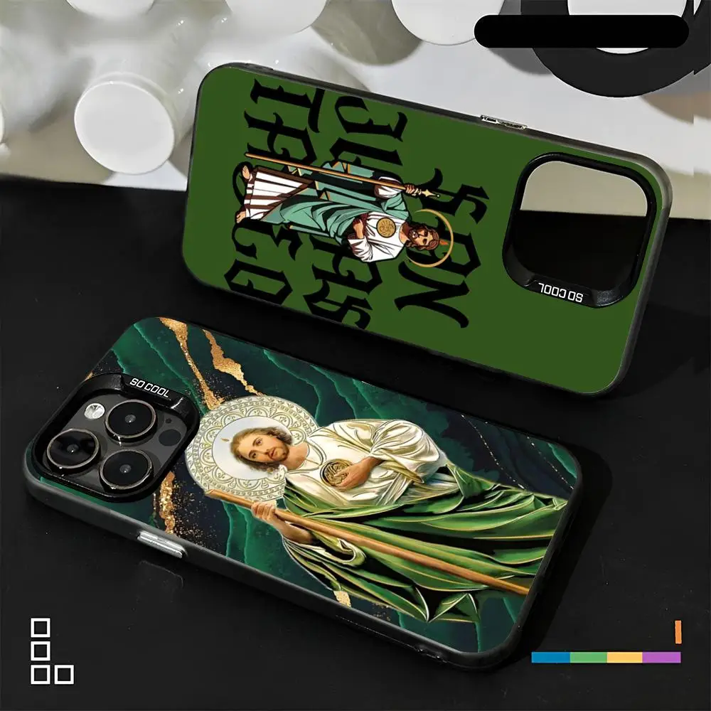 San J-Judas Tadeo Phone Case Matte Colored Silver For iPhone 15 14 16 13 12 11 Pro Max Plus XS X Shockproof Hard Cover
San J-Judas Tadeo Phone Case Matte Colored Silver For iPhone 15 14 16 13 12 11 Pro Max Plus XS X Shockproof Hard Cover