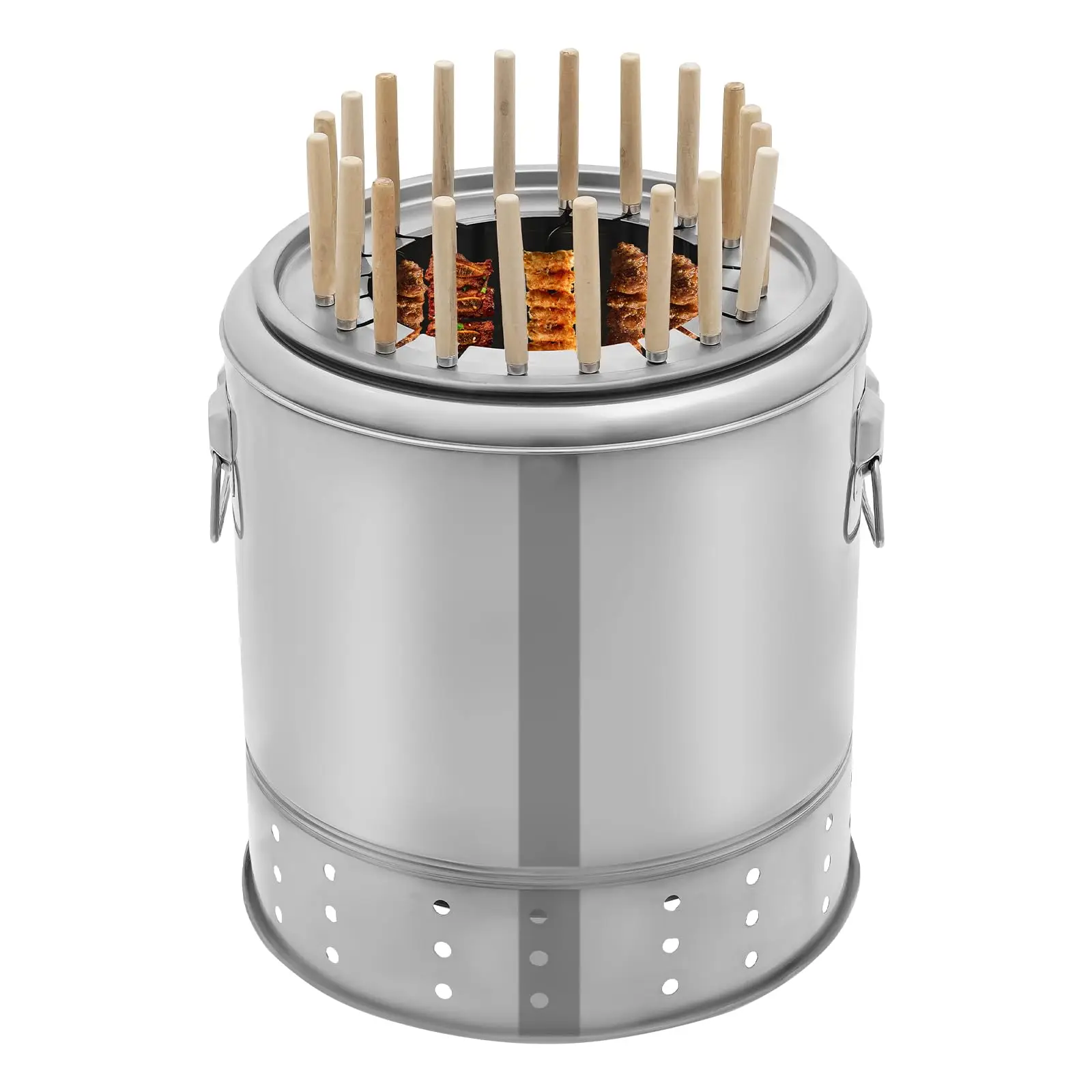 Smokeless Barbecue Surround Charcoal Grill, Stainless Steel Hanging Grill, Portable Smokeless BBQ Charcoal Grill, Barrel Shape G
Smokeless Barbecue Surround Charcoal Grill, Stainless Steel Hanging Grill, Portable Smokeless BBQ Charcoal Grill, Barrel Shape G