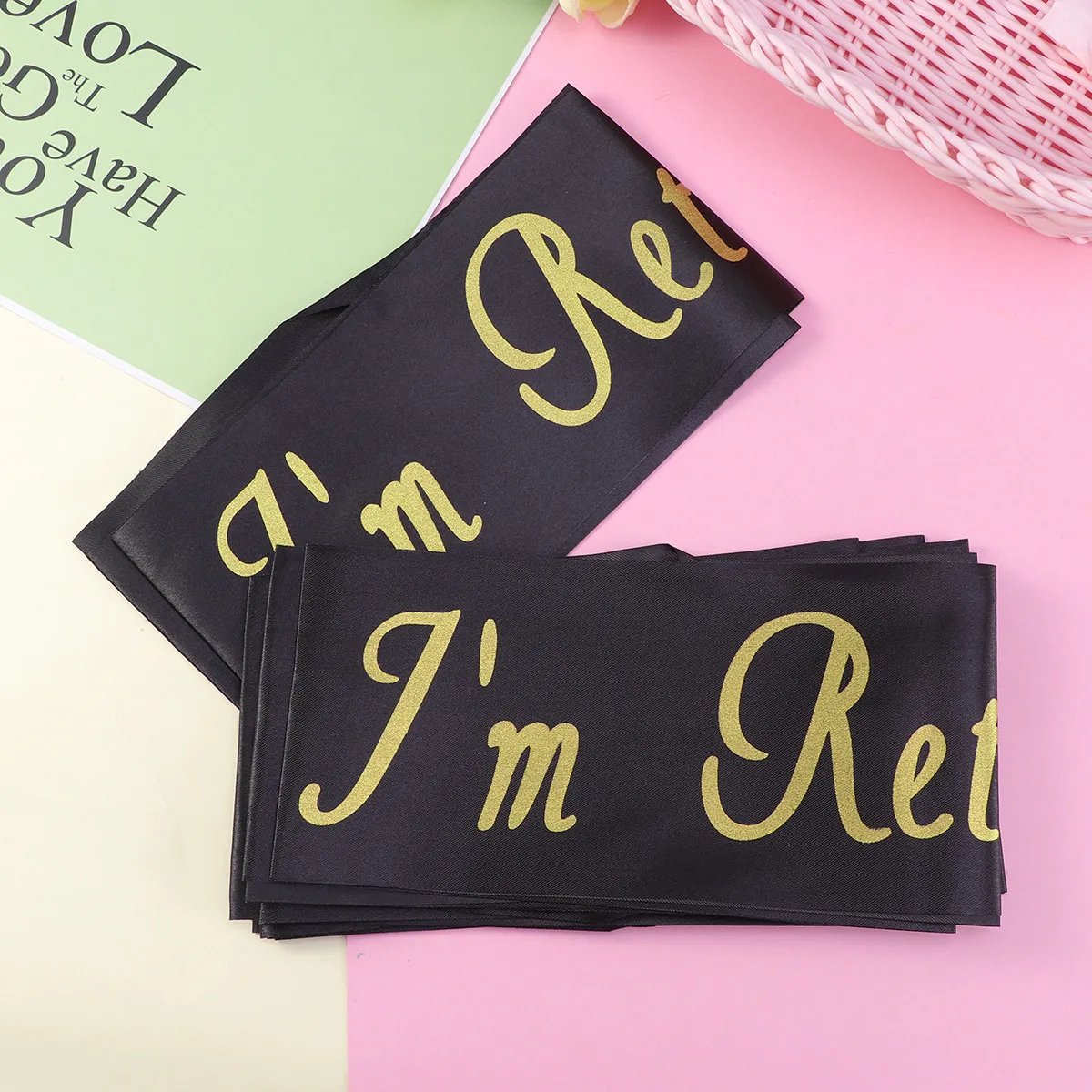 6Pcs Sash Black Superior Quality Fabric Party Decoration Sashes for Retire Party Gift Sash Novelty Gift for Retirees
6Pcs Sash Black Superior Quality Fabric Party Decoration Sashes for Retire Party Gift Sash Novelty Gift for Retirees