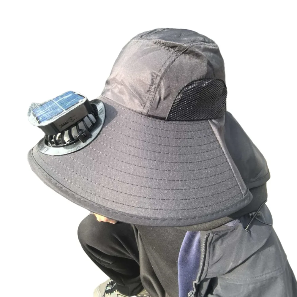 Breathable Solar Fan Hat UV Protection Strong Wind Summer Fan Visor Cap Lightweight with Shawl Sun Hat with Fan Camping
Breathable Solar Fan Hat UV Protection Strong Wind Summer Fan Visor Cap Lightweight with Shawl Sun Hat with Fan Camping