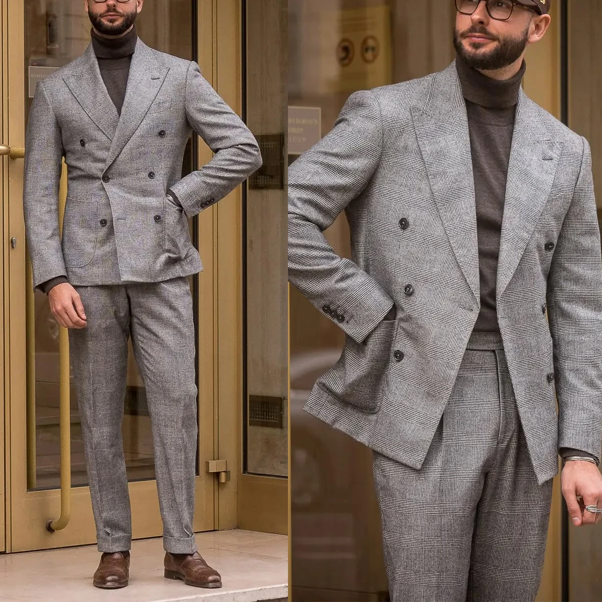 Modern Men's Suit 2 Pieces Blazer Pants Lapel Collar Lattice Double Breasted Business Formal Work Wear Wedding Groom Customized
Modern Men's Suit 2 Pieces Blazer Pants Lapel Collar Lattice Double Breasted Business Formal Work Wear Wedding Groom Customized