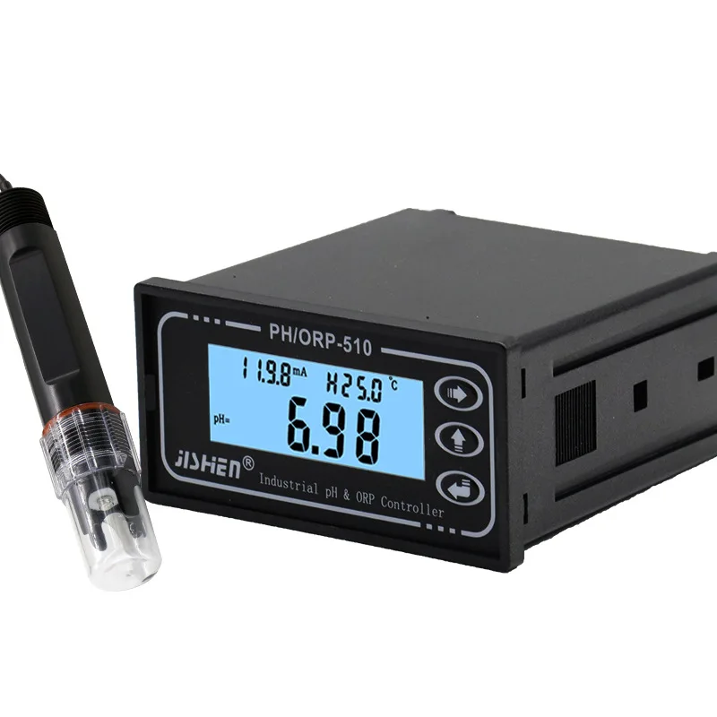 PH Controller Acidity Meter Industrial Transmitter/ORP Redox PH Electrode Liquid Crystal Digital Display PH-510 Instrument
PH Controller Acidity Meter Industrial Transmitter/ORP Redox PH Electrode Liquid Crystal Digital Display PH-510 Instrument