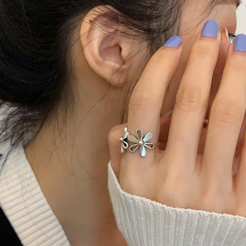VENTFILLE 925 Sterling Silver Open Flower Ring For Women INS Fashion Cute Design Party Jewelry Gifts Dropshipping
VENTFILLE 925 Sterling Silver Open Flower Ring For Women INS Fashion Cute Design Party Jewelry Gifts Dropshipping