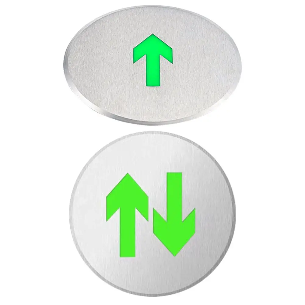 2Pcs Stainless Steel Arrow Exit Sign Glow in The Dark High Brightness Safety Sign for Stairs Floor Emergency Way Two
2Pcs Stainless Steel Arrow Exit Sign Glow in The Dark High Brightness Safety Sign for Stairs Floor Emergency Way Two