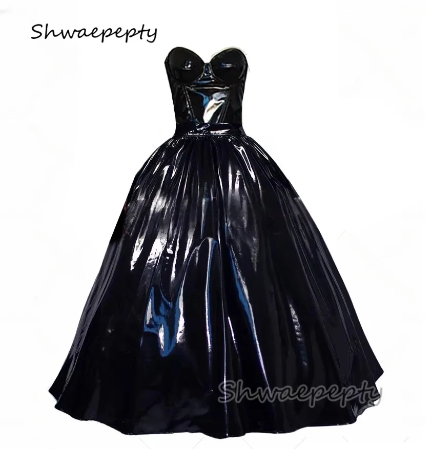 Black PU Gothic Prom Dress Sweetheart Corset Floor Length Special Occasion Gown Customized Vintage Victorian Evening Dresses
Black PU Gothic Prom Dress Sweetheart Corset Floor Length Special Occasion Gown Customized Vintage Victorian Evening Dresses