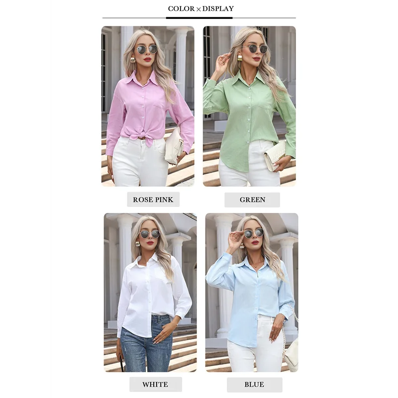 A83F-Button Down Shirts For Women Cotton Dress Shirts Collared Long Sleeve Wrinkle Free Blouse Tops White L
A83F-Button Down Shirts For Women Cotton Dress Shirts Collared Long Sleeve Wrinkle Free Blouse Tops White L