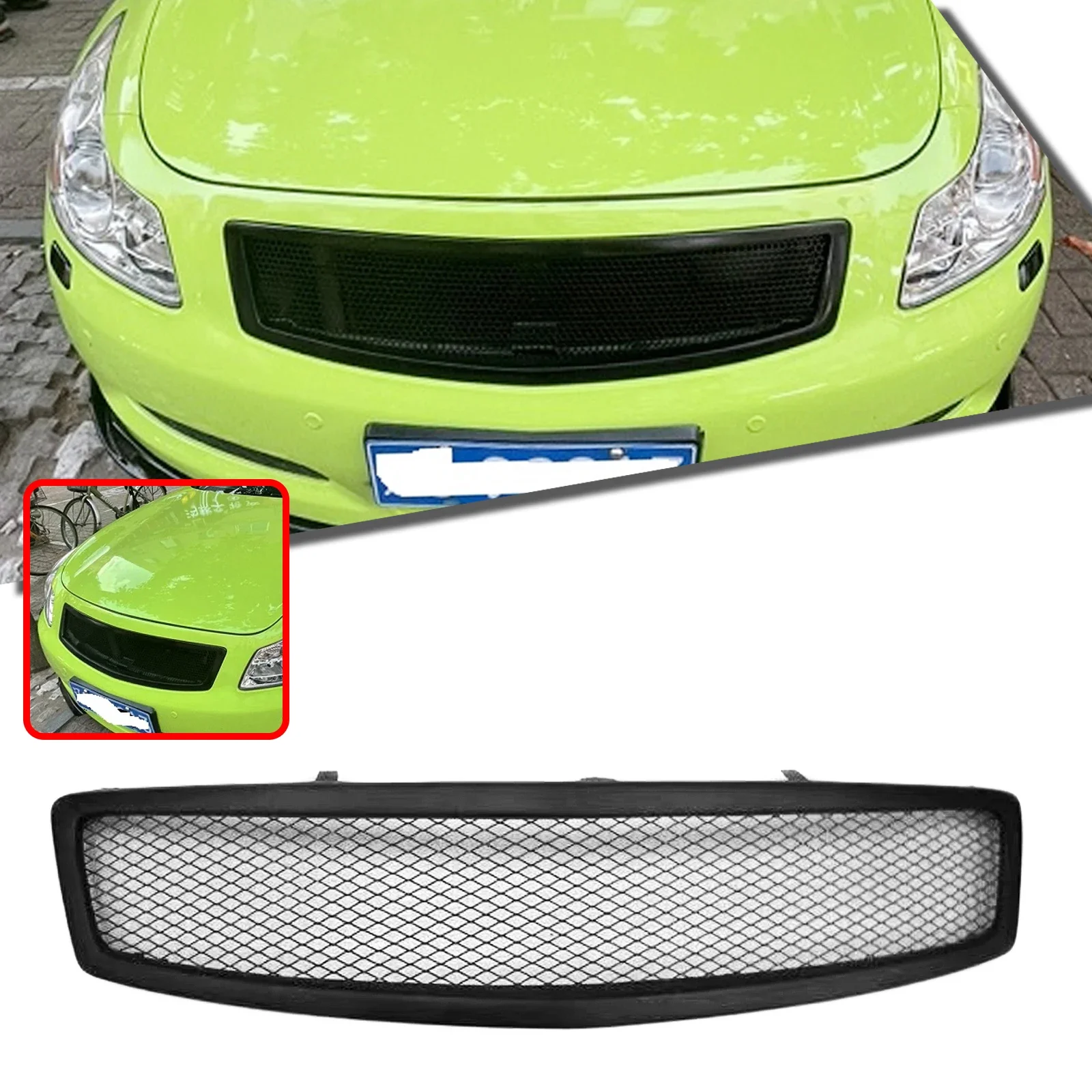 Pop Front Grill Grille For Infiniti G G35 G37 2007-2009 Sedan 4 Door Fiberglass/Carbon Fiber Honeybomb Style Upper Bumper Hood M
Pop Front Grill Grille For Infiniti G G35 G37 2007-2009 Sedan 4 Door Fiberglass/Carbon Fiber Honeybomb Style Upper Bumper Hood M