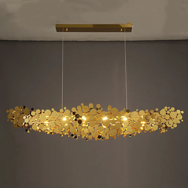 Pendant lamp in luxury Restaurant post-modern Dining room Chandeliers Stainless steel gold/chrome Chandeliers for dining room
Pendant lamp in luxury Restaurant post-modern Dining room Chandeliers Stainless steel gold/chrome Chandeliers for dining room