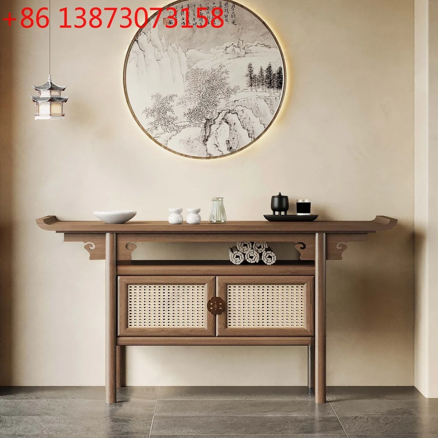 Song's aesthetics medieval style home hotel against the wall solid wood head table
Song's aesthetics medieval style home hotel against the wall solid wood head table