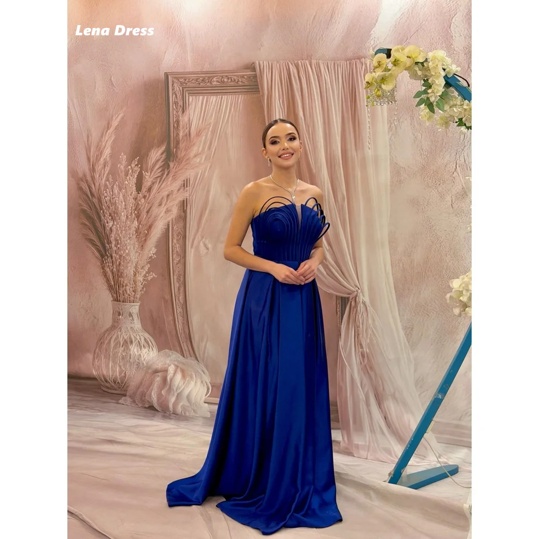 Lena Custom Made Women's Prom Dress Luxury Women Evening Dress Line A Sleeveless Blue Satin Tailor-made Dresses Robe Soiree 2025
Lena Custom Made Women's Prom Dress Luxury Women Evening Dress Line A Sleeveless Blue Satin Tailor-made Dresses Robe Soiree 2025
