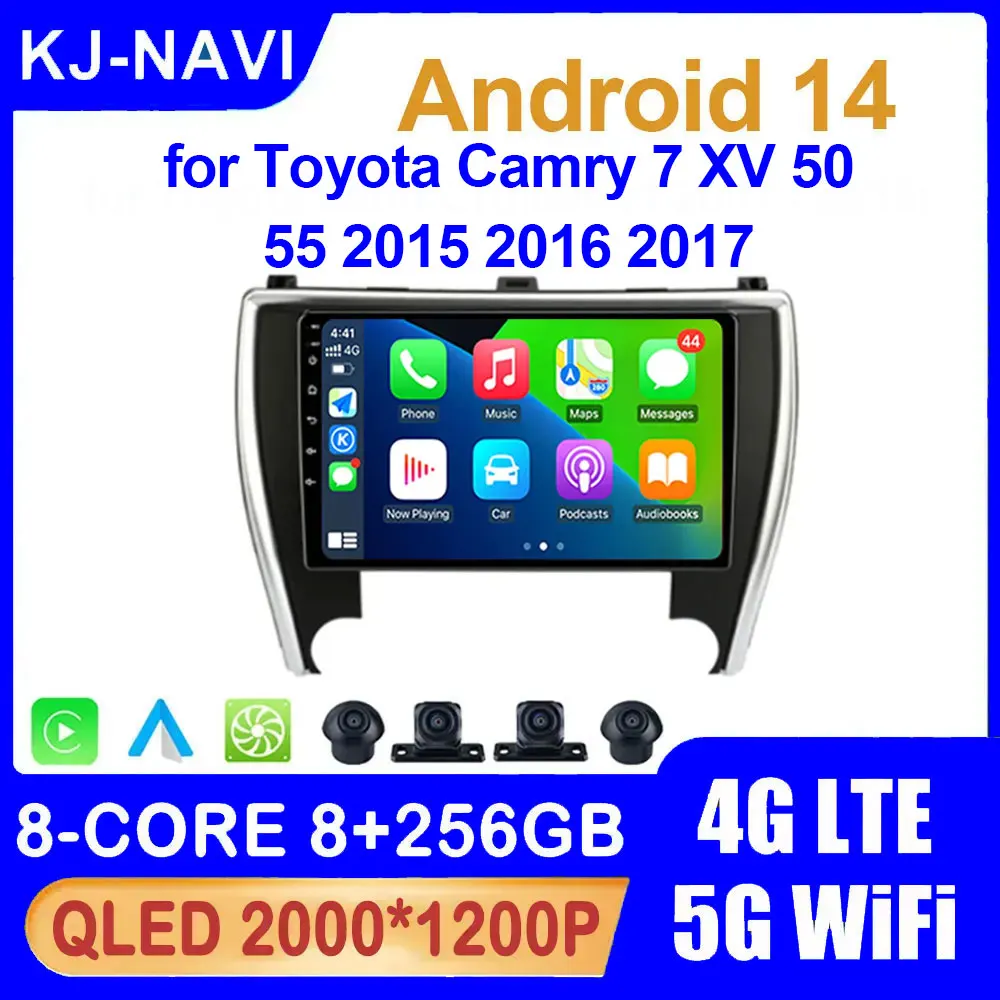 Автомагнитола на Android 14 для Toyota Camry 7, XV, 50, 55, 2015, 2016, 2017, автомобильный мультимедийный плеер для Carplay, Wi-Fi, GPS-навигация, сенсорный экран
Автомагнитола на Android 14 для Toyota Camry 7, XV, 50, 55, 2015, 2016, 2017, автомобильный мультимедийный плеер для Carplay, Wi-Fi, GPS-навигация, сенсорный экран