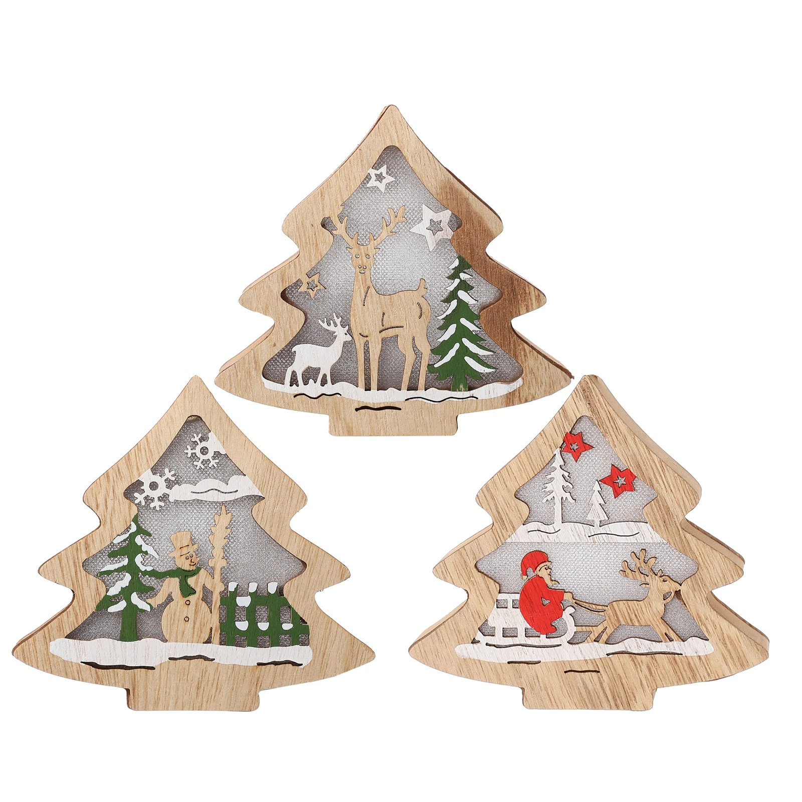 3 Pcs Christmas Glow Night Lights Table Decor Shine Adornments Lamp Decorative Prop Wooden Desktop Layout Party
3 Pcs Christmas Glow Night Lights Table Decor Shine Adornments Lamp Decorative Prop Wooden Desktop Layout Party