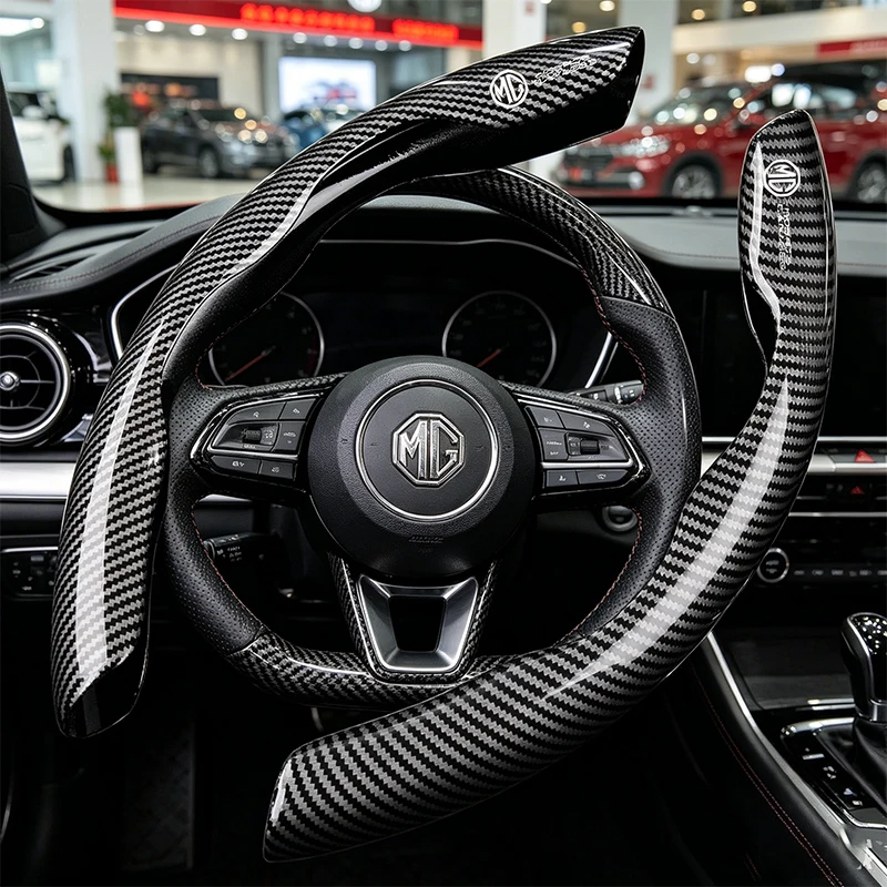 For MG ZS MG5 GS HS GT ZST MG3 MG6 MG7 Hector EZS MG3SW EZS-Pure Pilot Accessories Car Carbon Fiber Texture Steering Wheel Cover
For MG ZS MG5 GS HS GT ZST MG3 MG6 MG7 Hector EZS MG3SW EZS-Pure Pilot Accessories Car Carbon Fiber Texture Steering Wheel Cover