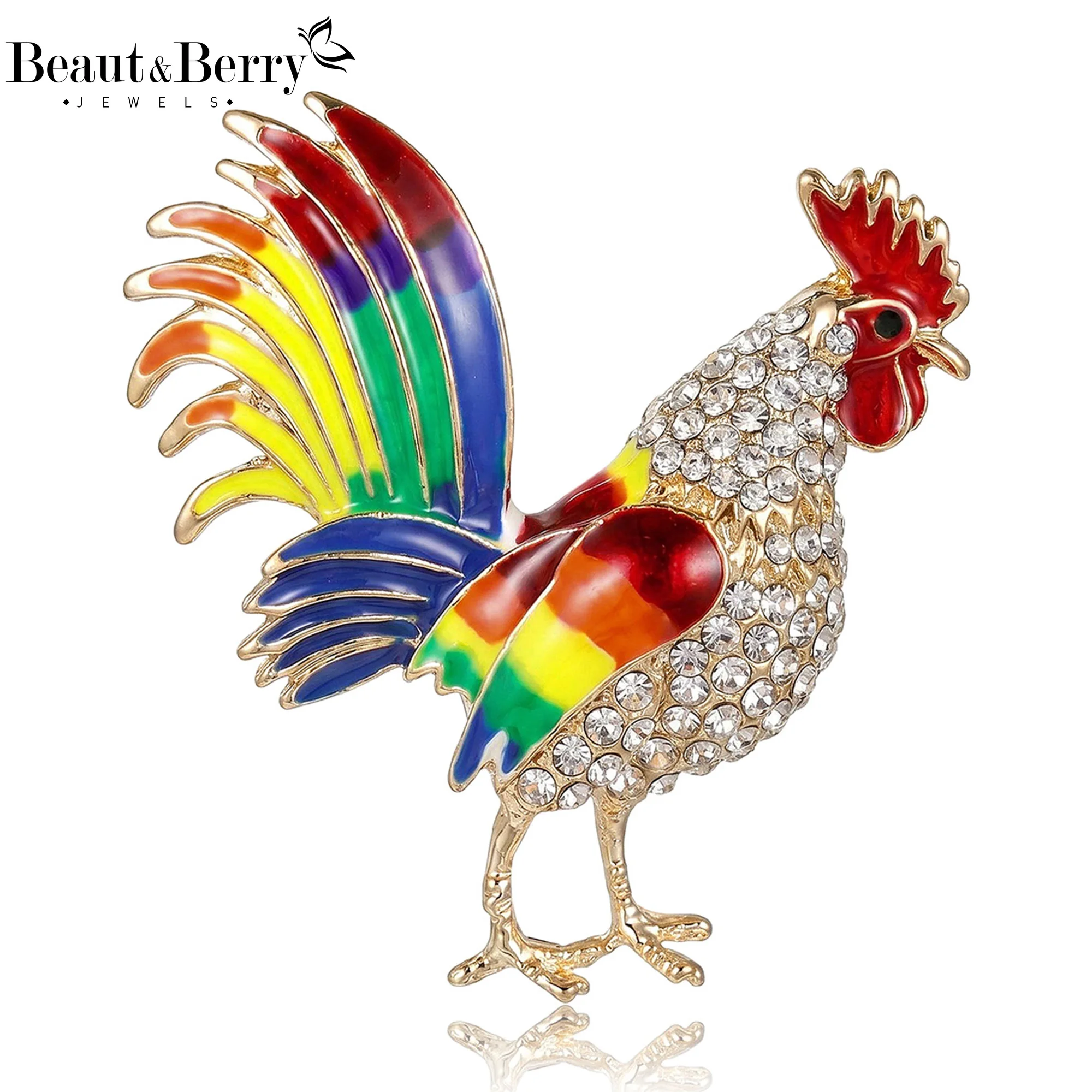 Beaut&Berry Trendy Rhinestone Colourful Rooster Brooches for Women Unisex Animal Pins Casual Party Jewelry Accessories Gifts
Beaut&Berry Trendy Rhinestone Colourful Rooster Brooches for Women Unisex Animal Pins Casual Party Jewelry Accessories Gifts