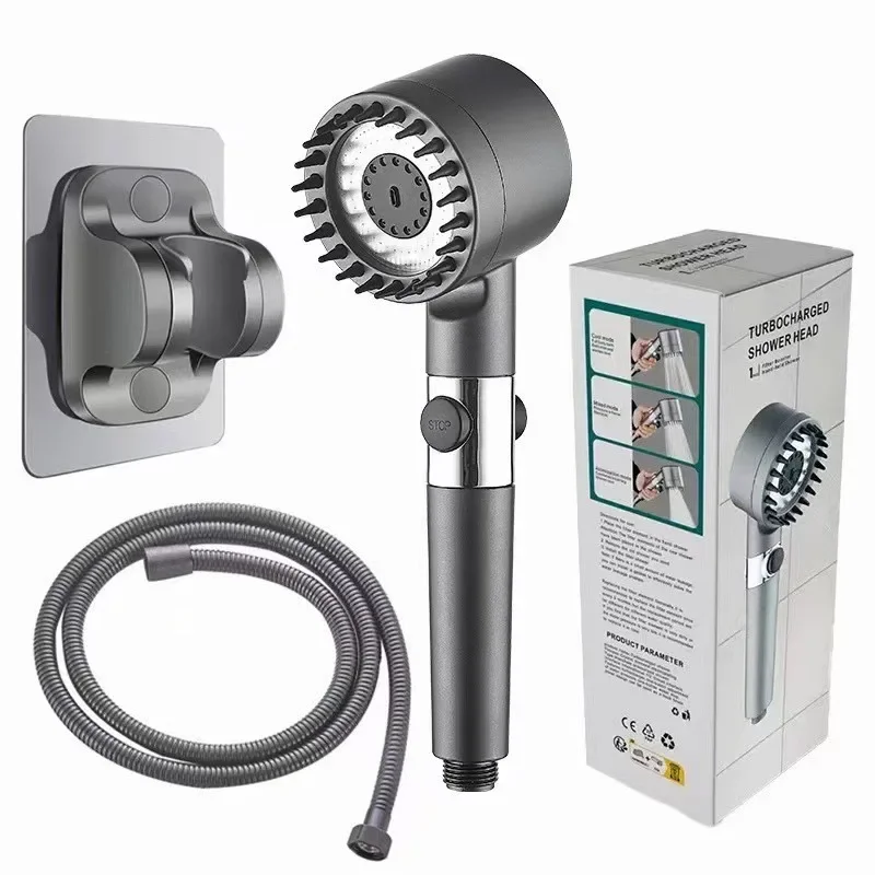 Adjustable Pressure Home Bathtub High Pressure Shower Head Turbo Handheld ABS Shower Head
Adjustable Pressure Home Bathtub High Pressure Shower Head Turbo Handheld ABS Shower Head