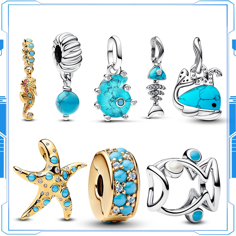 New Hot Selling Ocean Series Charm Suitable 925 Sterling Silver Original Women's Bracelet Keychain DIY Jewelry Gift
New Hot Selling Ocean Series Charm Suitable 925 Sterling Silver Original Women's Bracelet Keychain DIY Jewelry Gift