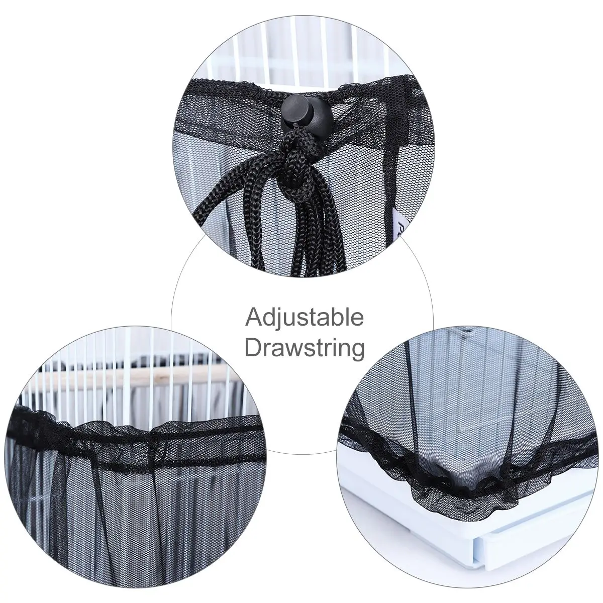 Bird Cage Cover Mesh 130cm 280cm Circumference 38cm Height Adjustable Cage Net Skirt Scatter Proof Black Pet Supplies
Bird Cage Cover Mesh 130cm 280cm Circumference 38cm Height Adjustable Cage Net Skirt Scatter Proof Black Pet Supplies