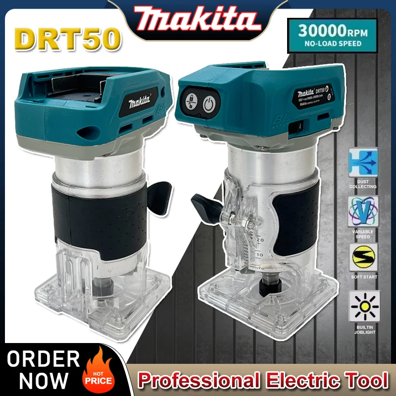 Makita DRT50 Cordless Trimmer Rechargeable Trimming Machine Brushless Slotting Tool Milling Woodwork Engraving Machine
Makita DRT50 Cordless Trimmer Rechargeable Trimming Machine Brushless Slotting Tool Milling Woodwork Engraving Machine