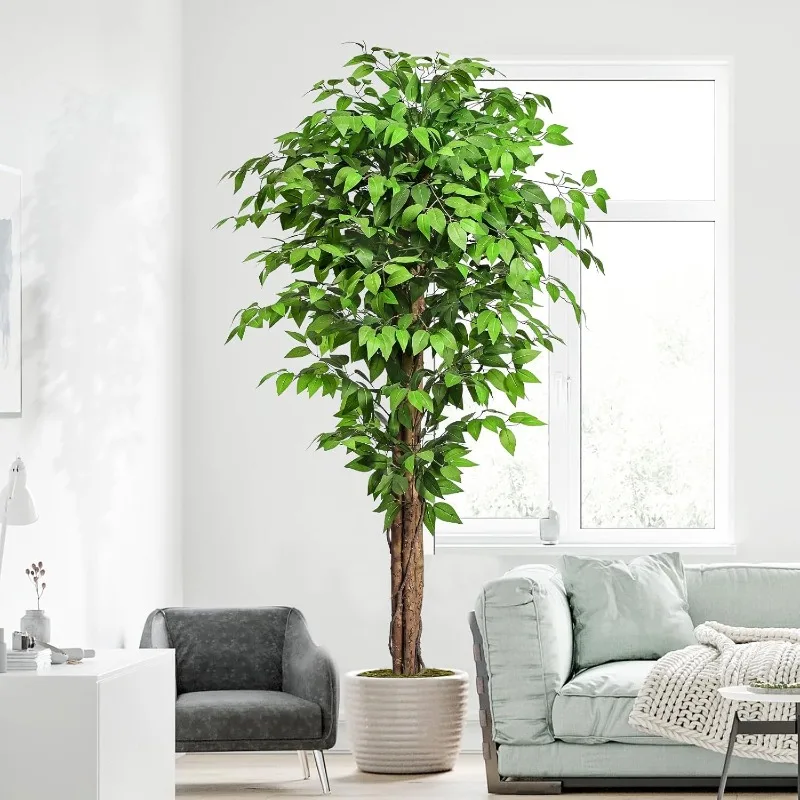 6.2ft Ficus Artificial Trees with 3 Natural Curved Trunks, 74" Tall Lush Faux Tree for Home Decor Indoor, Green Lifelike Fake
6.2ft Ficus Artificial Trees with 3 Natural Curved Trunks, 74" Tall Lush Faux Tree for Home Decor Indoor, Green Lifelike Fake