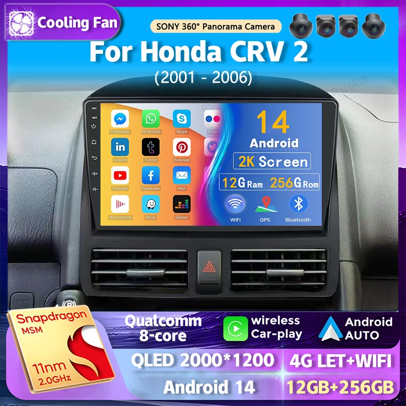 Android14 Car Radio For Honda CR-V CRV 2 2001 - 2006 Navigation GPS Multimedia Video Player Stereo wireless Carplay Auto WiFi+4G
Android14 Car Radio For Honda CR-V CRV 2 2001 - 2006 Navigation GPS Multimedia Video Player Stereo wireless Carplay Auto WiFi+4G