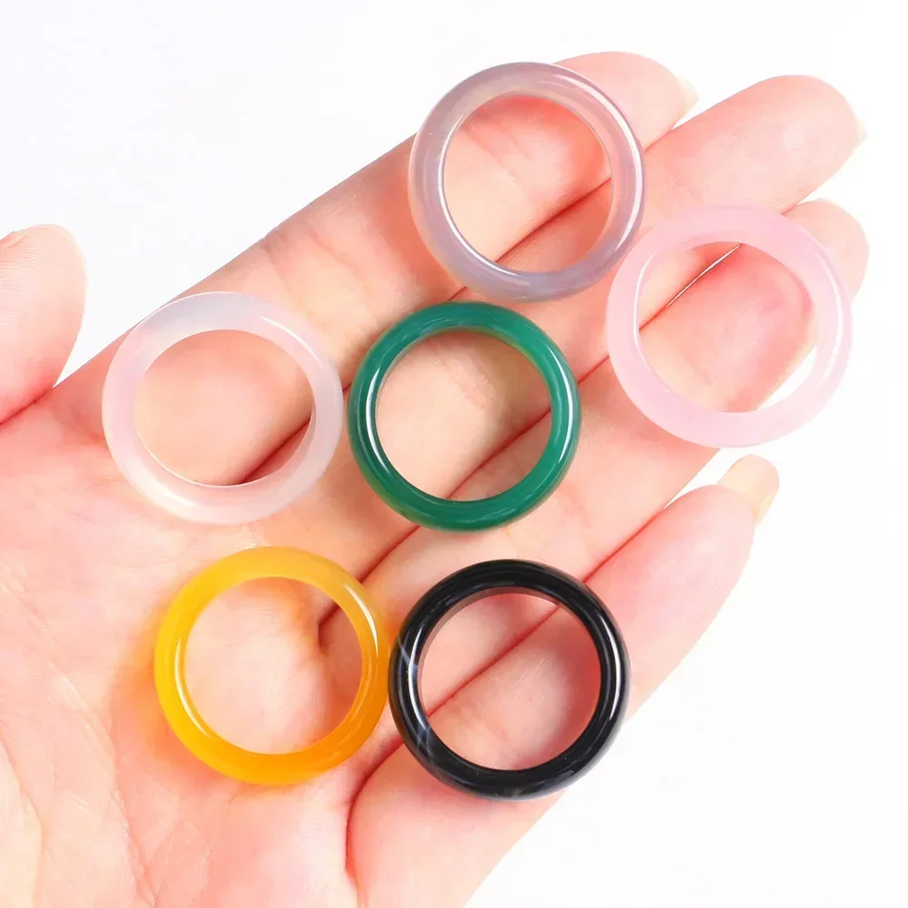 Women Ring with Natural Stone Reiki Chalcedony Pink Black Yellow Colored Agate 8 Size Vintage Finger Rings Fashion Jewelry Gifts
Women Ring with Natural Stone Reiki Chalcedony Pink Black Yellow Colored Agate 8 Size Vintage Finger Rings Fashion Jewelry Gifts