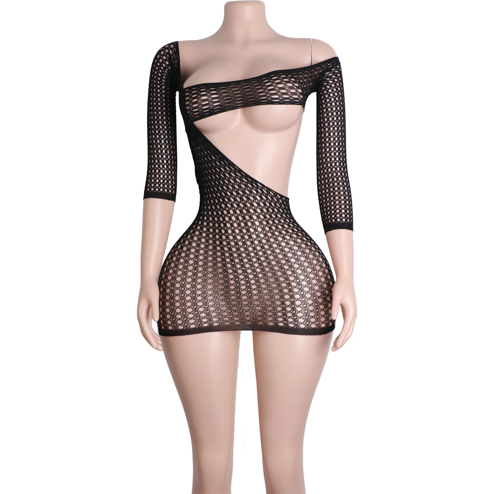 Shiny Mesh Lace Bodysuit Dress Sleeves Erotic Fishnet Design for Nightclub Performance Exotic Dancewear Party Costume Outfit
Shiny Mesh Lace Bodysuit Dress Sleeves Erotic Fishnet Design for Nightclub Performance Exotic Dancewear Party Costume Outfit
