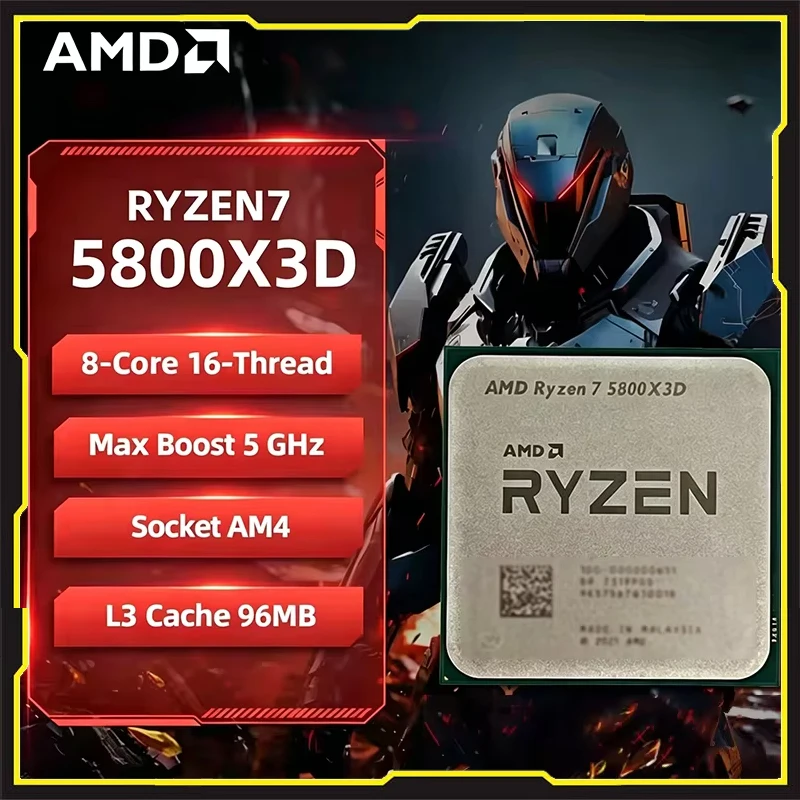 New AMD 5800X3D Desktop Gaming Processor 8 Cores 16 Threads 5GHz 96MB Cache 105W DDR4 Loose CPU
New AMD 5800X3D Desktop Gaming Processor 8 Cores 16 Threads 5GHz 96MB Cache 105W DDR4 Loose CPU