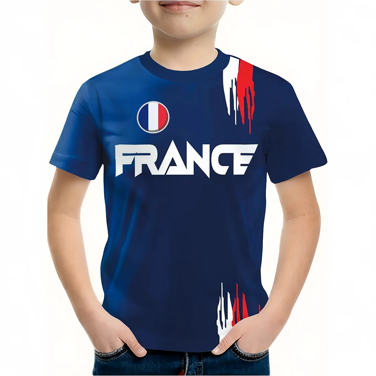 Children's Clothing Boys Summer Fashion France Flag 3D Graphic Print T Shirt Short Sleeve Vibrant Colors Perfect for Casual Wear
Children's Clothing Boys Summer Fashion France Flag 3D Graphic Print T Shirt Short Sleeve Vibrant Colors Perfect for Casual Wear