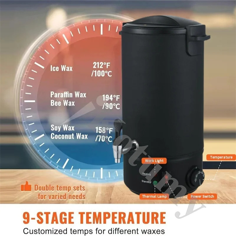 6/8/10L Wax Melter for Candle Repair and Making, Easy Operation and Cleaning, Mass Production of Candle Soap
6/8/10L Wax Melter for Candle Repair and Making, Easy Operation and Cleaning, Mass Production of Candle Soap