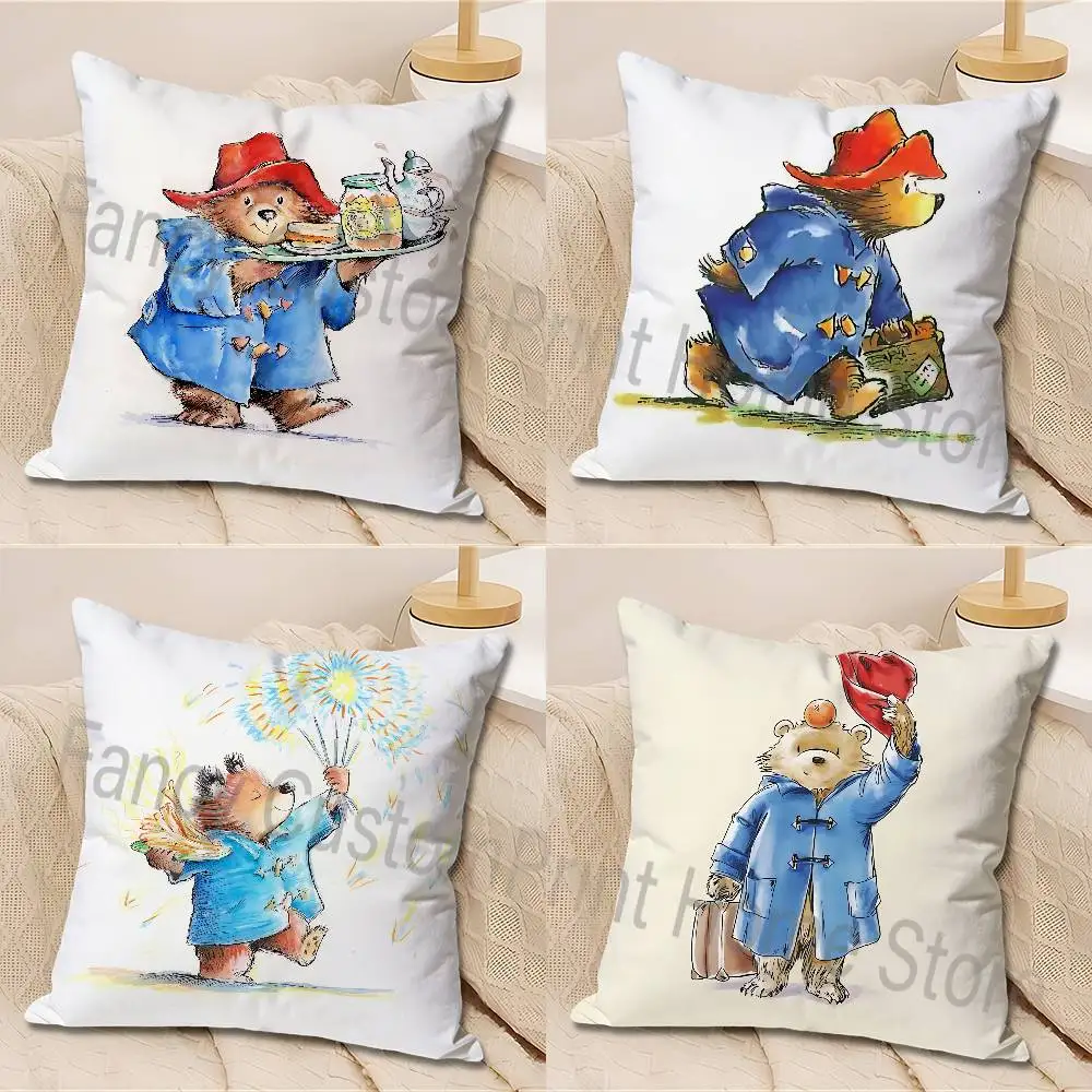 Cute Cartoon P-Paddington Bear Pillow Cases for Bedroom Living Room Sofa Home Decor Polyester Cushion Cover with Zipper
Cute Cartoon P-Paddington Bear Pillow Cases for Bedroom Living Room Sofa Home Decor Polyester Cushion Cover with Zipper