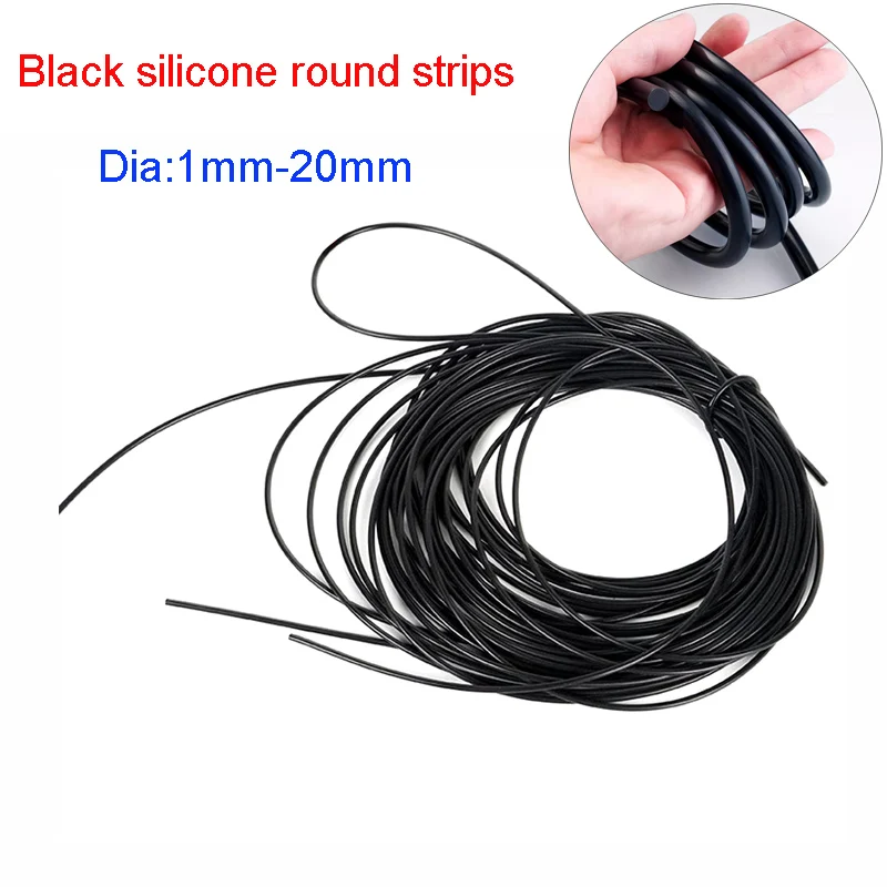 1M Black Round Solid Silicone Strip High Temperature Waterproof Cord Rod Bar Silicone Gasket Trim Seal Strip O Ring Dia 1~20mm
1M Black Round Solid Silicone Strip High Temperature Waterproof Cord Rod Bar Silicone Gasket Trim Seal Strip O Ring Dia 1~20mm