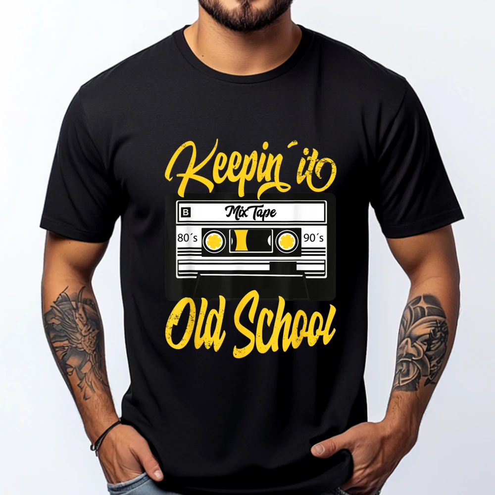 Keeping It Old School 80s 90s Cassette Tape Printed T-Shirt Harajuku T-shirts Graphic Cotton Short Sleeve Casual
Keeping It Old School 80s 90s Cassette Tape Printed T-Shirt Harajuku T-shirts Graphic Cotton Short Sleeve Casual