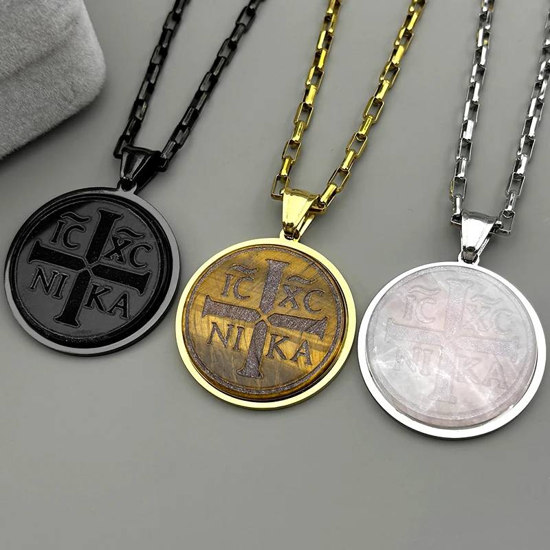 Ic Xc Nika Cross Medal Chains For Women Men Stainless Steel Natural Stone The Orthodox Church Male Faith Chain Jewelry Gifts
Ic Xc Nika Cross Medal Chains For Women Men Stainless Steel Natural Stone The Orthodox Church Male Faith Chain Jewelry Gifts