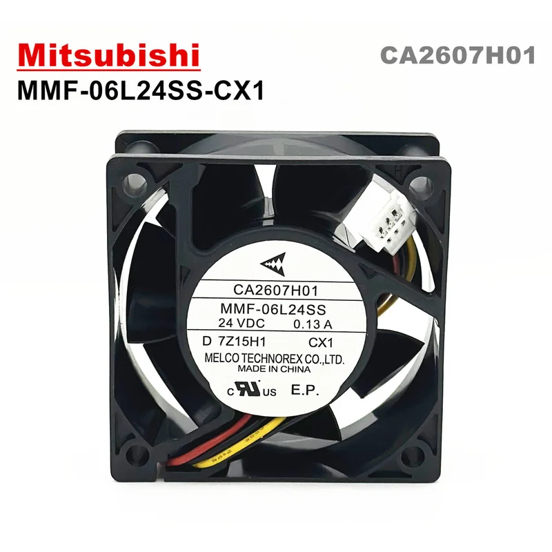 S+ Mitsubishi CA2607H01 MMF-06L24SS-CX1 24V 0.13A 6025 Inverter Cooling Fan 3-wire
S+ Mitsubishi CA2607H01 MMF-06L24SS-CX1 24V 0.13A 6025 Inverter Cooling Fan 3-wire