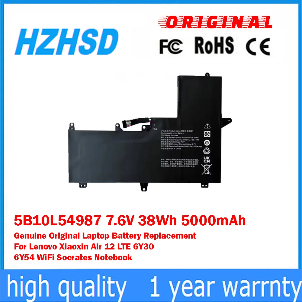 5B10L54987 7.6V 38Wh 5000mAh Оригинальная сменная батарея для ноутбука Lenovo Xiaoxin Air 12 LTE 6Y30 6Y54 WiFi
5B10L54987 7.6V 38Wh 5000mAh Оригинальная сменная батарея для ноутбука Lenovo Xiaoxin Air 12 LTE 6Y30 6Y54 WiFi