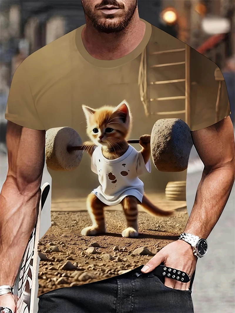 New Funny Fat Cat Printed Men's T Shirt Short Sleeve Unisex Summer Leisure Tees Animal 3D Print Fashion Crew Neck Cute Clothing
New Funny Fat Cat Printed Men's T Shirt Short Sleeve Unisex Summer Leisure Tees Animal 3D Print Fashion Crew Neck Cute Clothing