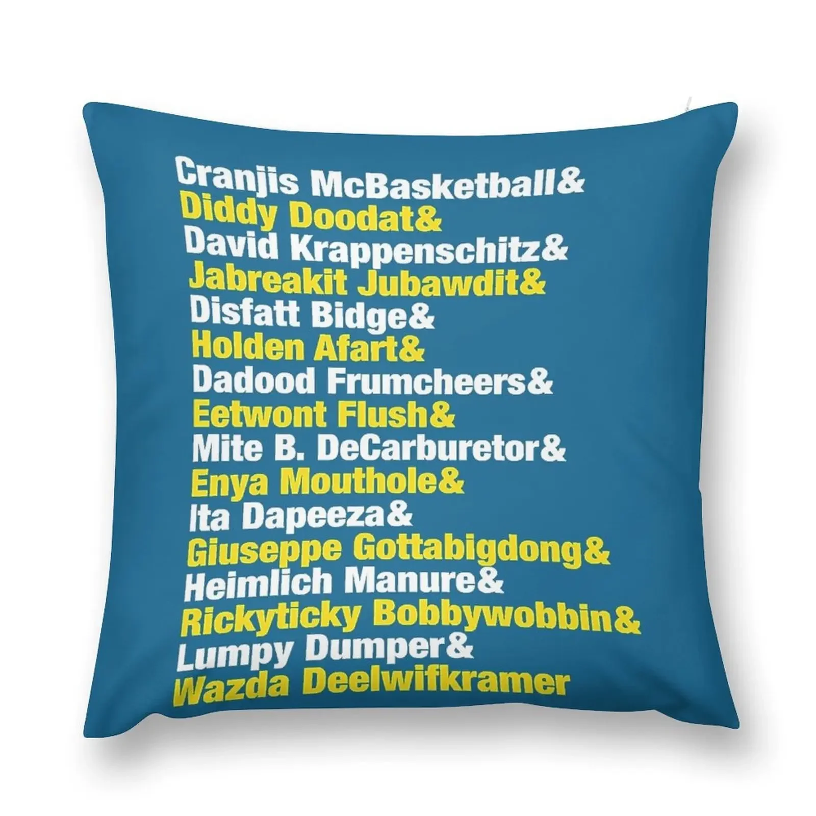 Impractical Jokers Name Game List Throw Pillow Couch Pillows sleeping pillows pillow
Impractical Jokers Name Game List Throw Pillow Couch Pillows sleeping pillows pillow