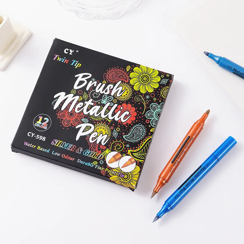 12Colors Double-Ended Metallic Acrylic Markers, Waterproof Signature Pens, DIY Painting Graffiti Water-Based Markers
12Colors Double-Ended Metallic Acrylic Markers, Waterproof Signature Pens, DIY Painting Graffiti Water-Based Markers