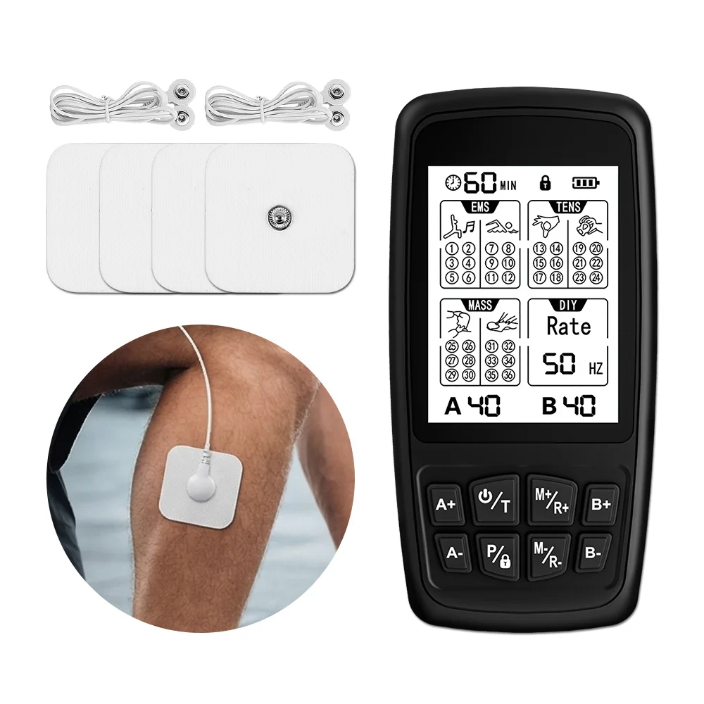 Tens Unit Muscle Stimulator Machine Dual Channel Electronic Pulse Massager, Tens EMS Machine for muscle Relief Therapy with pads
Tens Unit Muscle Stimulator Machine Dual Channel Electronic Pulse Massager, Tens EMS Machine for muscle Relief Therapy with pads