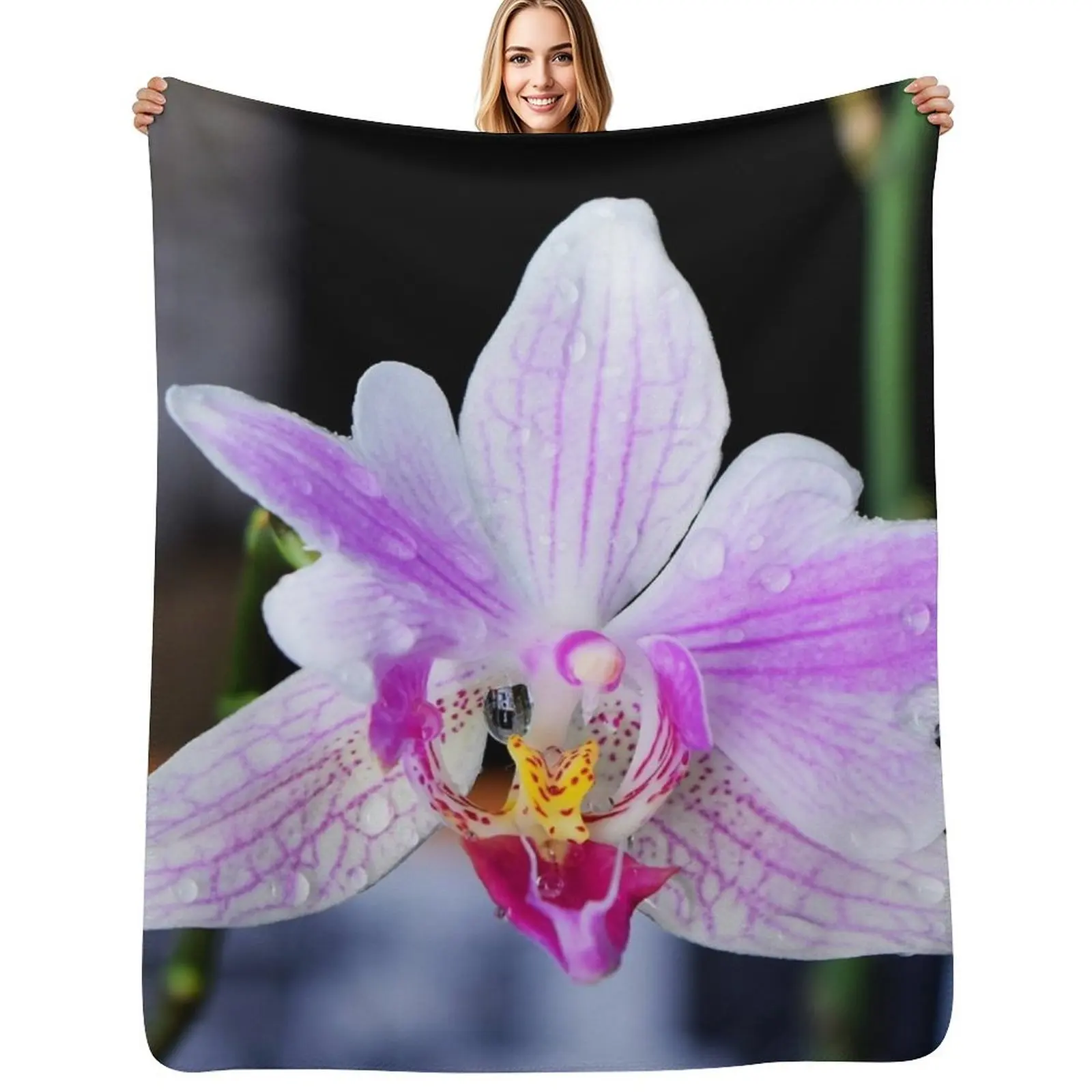 Pink Orchid Flower Throw Blanket Soft Warm Blanket Gift for Grandparents
Pink Orchid Flower Throw Blanket Soft Warm Blanket Gift for Grandparents