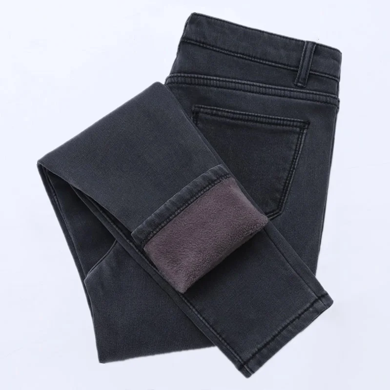 Women's Fleece Lined High Waist Thickened Elastic Winter Jeans Korean Style Long Pants Cotton Stretch Denim Bootcut Trousers
Women's Fleece Lined High Waist Thickened Elastic Winter Jeans Korean Style Long Pants Cotton Stretch Denim Bootcut Trousers
